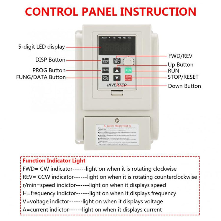 AT1-04K0X 4KW 220V Single-phase Input Three-phase Output Inverter, AT1-04K0X - HoMEdemic™ 