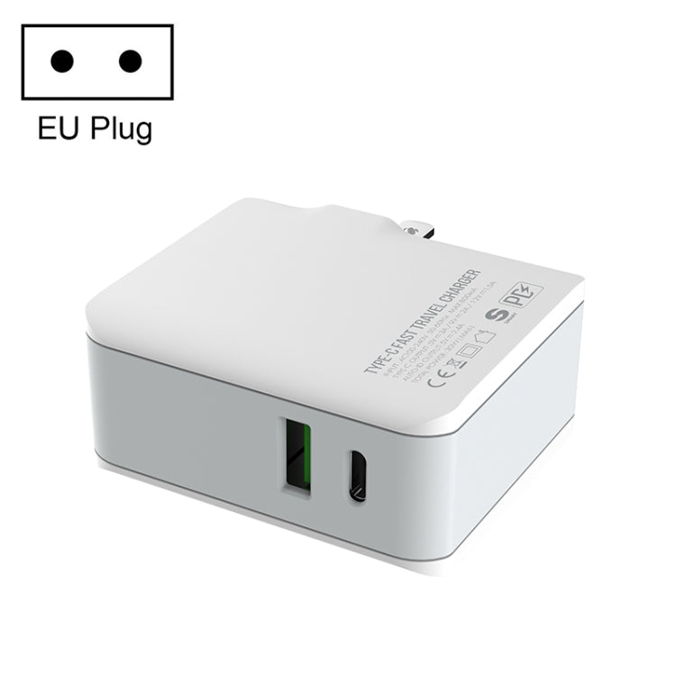 LDNIO A4403C 30W PD + Auto-id Foldable Fast Travel Charger with 1m 8 Pin Cable, EU Plug - HoMEdemic™ 