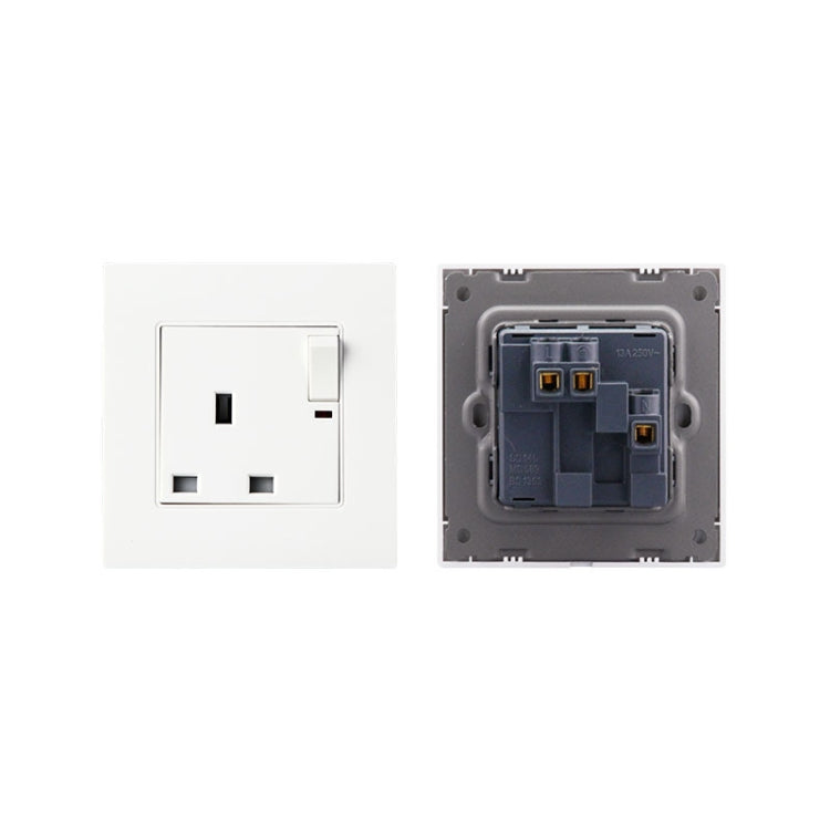 86 Type PC 13A Three Hole Power Socket with Light Switch, UK Plug - HoMEdemic™ 