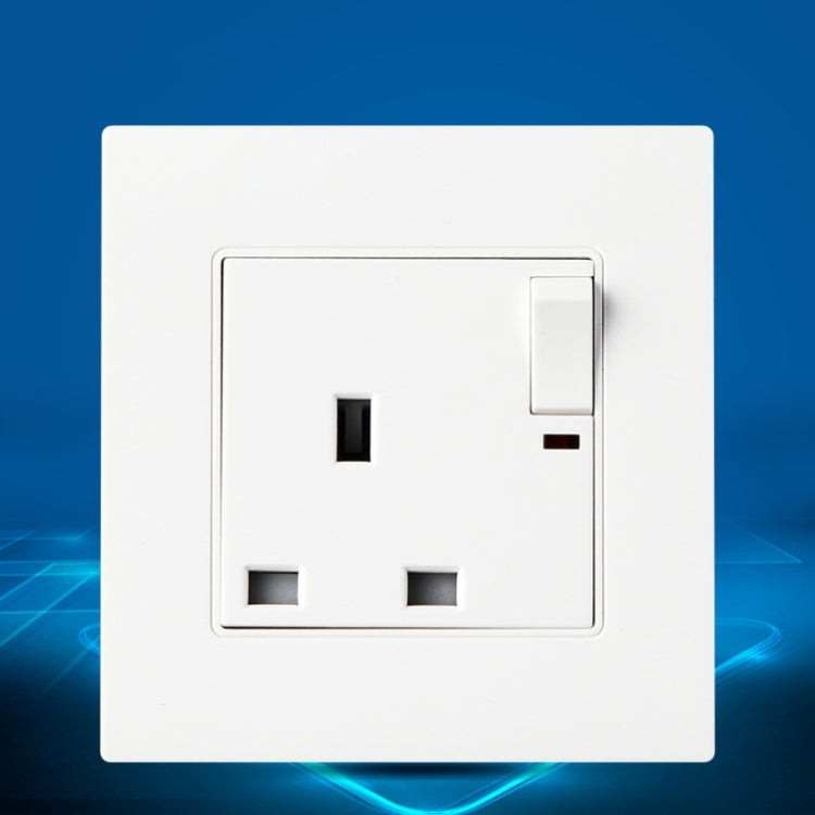 86 Type PC 13A Three Hole Power Socket with Light Switch, UK Plug - HoMEdemic™ 