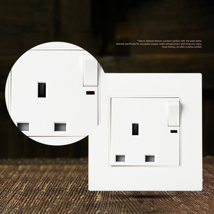86 Type PC 13A Three Hole Power Socket with Light Switch, UK Plug - HoMEdemic™ 