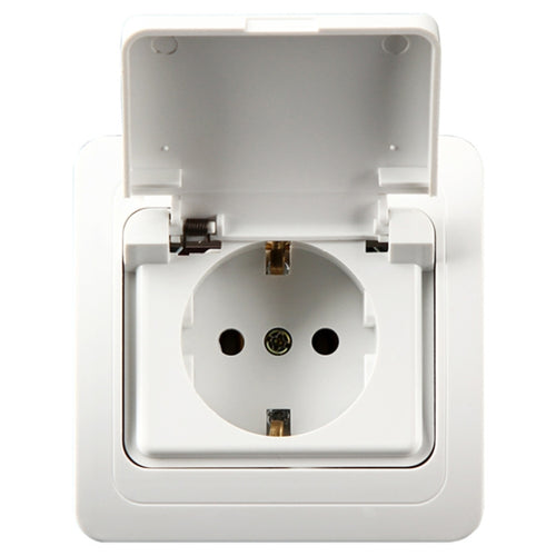 Ceramic Power Waterproof Socket with Cover, EU Plug - HoMEdemic™ 