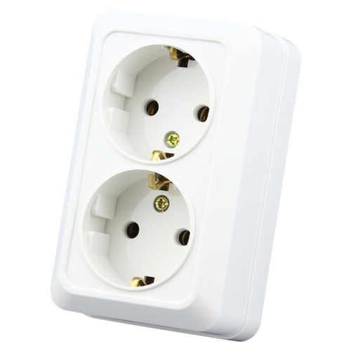 IP44 Wall-mounted Double-connection Socket, EU Plug - HoMEdemic™ 