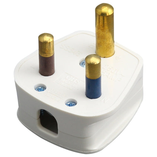 Three Pin Cylinder 15A Power Plug, UK Plug - HoMEdemic™ 