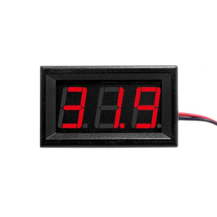 10 PCS 0.56 inch 2 Terminal Wires Digital Voltage Meter with Shell, Color Light Display, Measure Voltage: DC 4.5-30V - HoMEdemic™ 