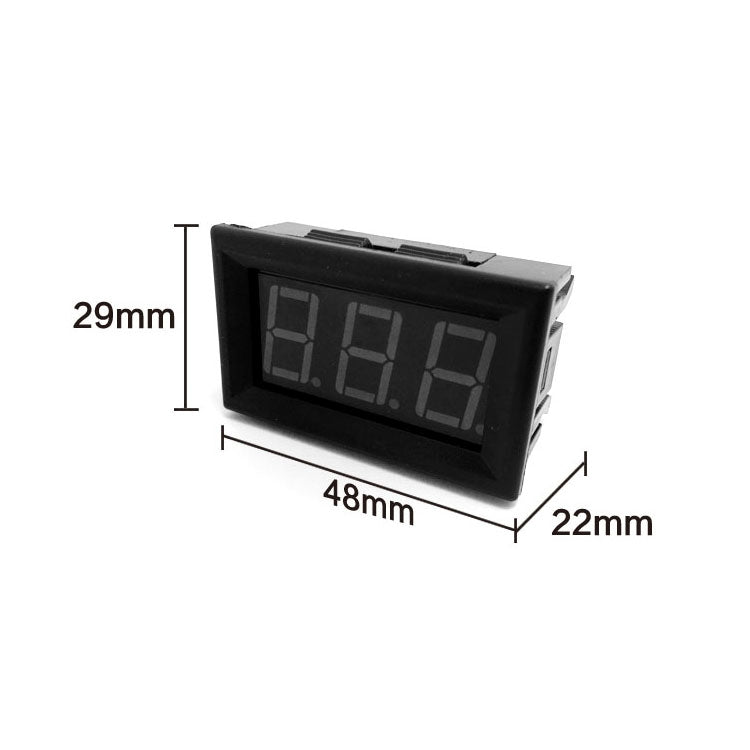 10 PCS 0.56 inch 2 Terminal Wires Digital Voltage Meter with Shell, Color Light Display, Measure Voltage: DC 4.5-30V - HoMEdemic™ 
