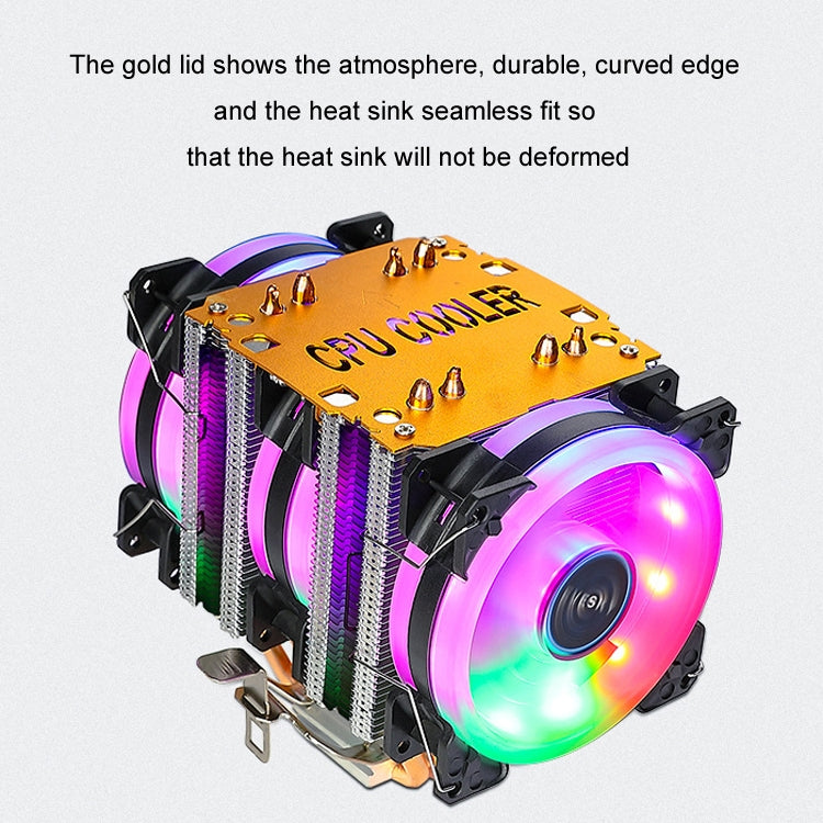 EVESKY 600 Desktop Computer 4 Copper Tube Mute CPU Cooling Fan, Color: Color Three Fans - HoMEdemic™ 