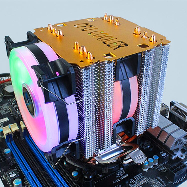 EVESKY 600 Desktop Computer 4 Copper Tube Mute CPU Cooling Fan, Color: Color Three Fans - HoMEdemic™ 