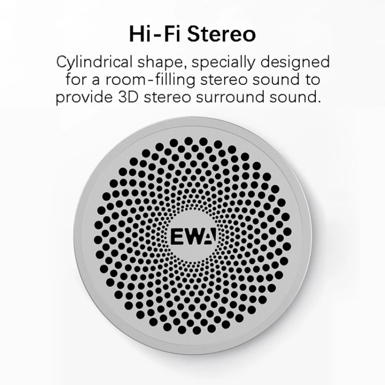 EWA A115 Portable Metal Bluetooth Speaker 105H Power Hifi Stereo Outdoor Subwoofer(Gray) - HoMEdemic™ 