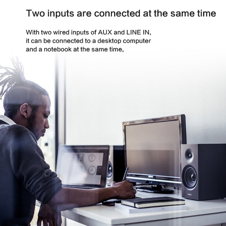 Edifier R1080BT Bluetooth Desktop Speaker, US Plug(White) - HoMEdemic™ 