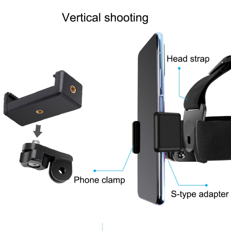 Elastic Mount Belt Adjustable Head Strap with Phone Clamp & Screw & S-type Adapter for GoPro HERO10 Black / HERO9 Black /8 /7 /6 /5, Xiaoyi and Other Action Cameras, Smarphones(Black) - HoMEdemic™ 