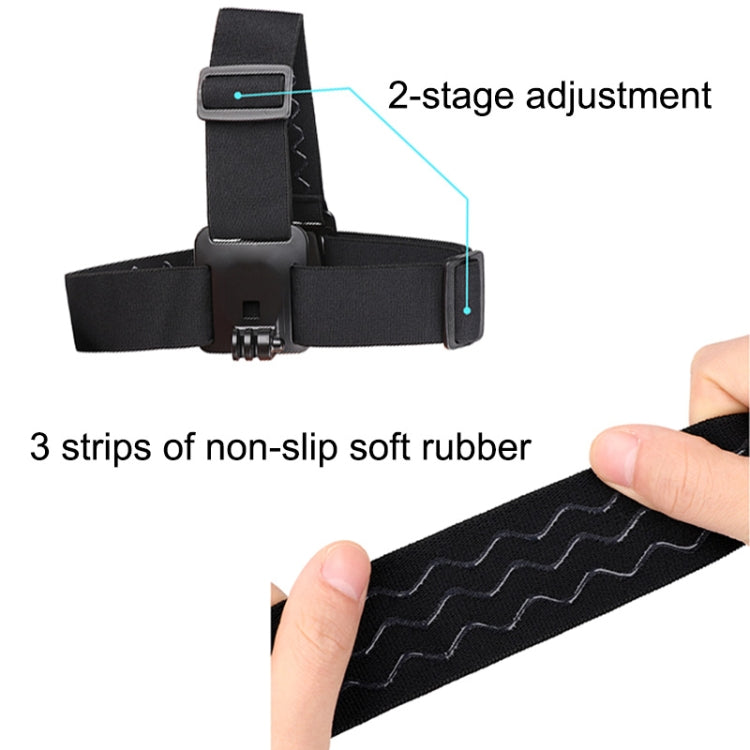 Elastic Mount Belt Adjustable Head Strap with Phone Clamp & Screw & S-type Adapter for GoPro HERO10 Black / HERO9 Black /8 /7 /6 /5, Xiaoyi and Other Action Cameras, Smarphones(Black) - HoMEdemic™ 