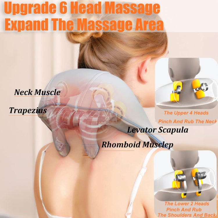 Electric Neck And Shoulder Massager Shiatsu Back Neck Massager With Heat(White) - HoMEdemic™ 