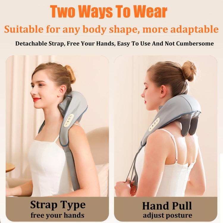 Electric Neck And Shoulder Massager Shiatsu Back Neck Massager With Heat(White) - HoMEdemic™ 