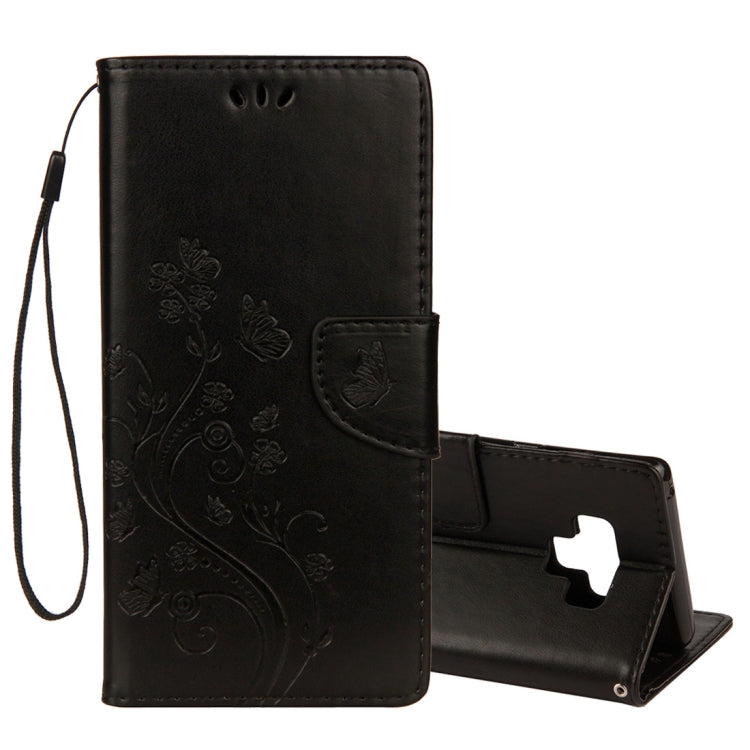Embossed Butterfly Pattern Horizontal Flip Leather Case with Card Slot & Holder & Wallet & Lanyard For Galaxy Note9, For Galaxy Note9 - HoMEdemic™ 