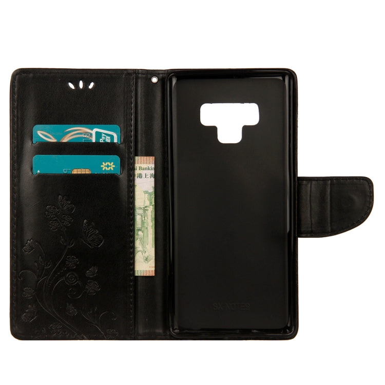 Embossed Butterfly Pattern Horizontal Flip Leather Case with Card Slot & Holder & Wallet & Lanyard For Galaxy Note9, For Galaxy Note9 - HoMEdemic™ 