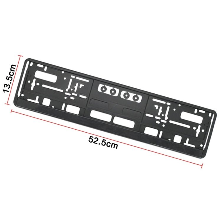 European Standard Single-strip Plastic License Plate Frame, Specification: Black - HoMEdemic™ 
