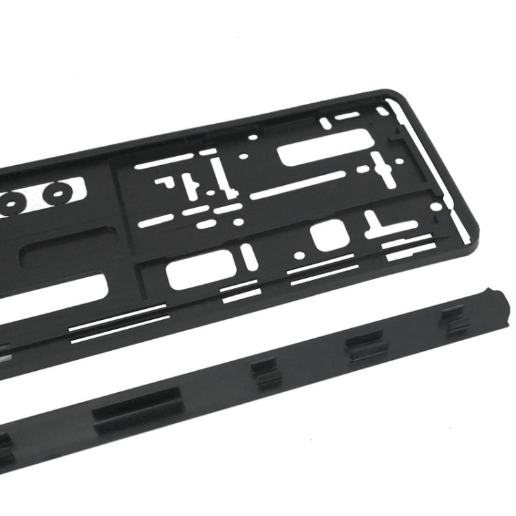 European Standard Single-strip Plastic License Plate Frame, Specification: Black - HoMEdemic™ 