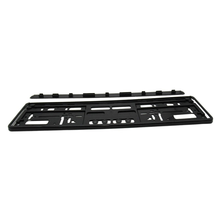European Standard Single-strip Plastic License Plate Frame, Specification: Black - HoMEdemic™ 