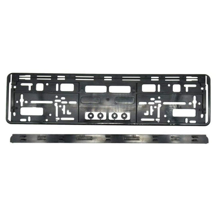 European Standard Single-strip Plastic License Plate Frame, Specification: Black - HoMEdemic™ 