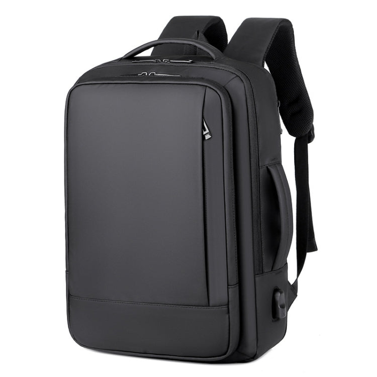 Expandable Business Waterproof Laptop Backpack With USB Port(Black) - HoMEdemic™ 