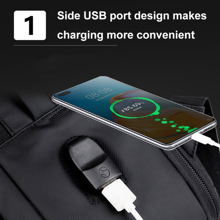 Expandable Business Waterproof Laptop Backpack With USB Port(Black) - HoMEdemic™ 