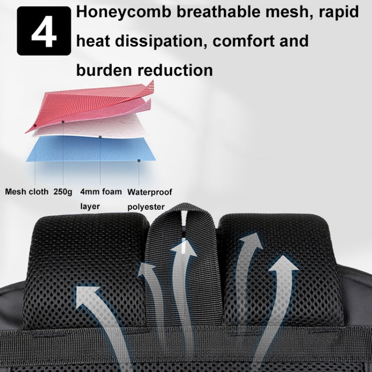 Expandable Business Waterproof Laptop Backpack With USB Port(Black) - HoMEdemic™ 