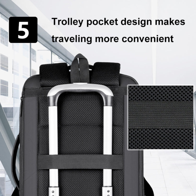 Expandable Business Waterproof Laptop Backpack With USB Port(Black) - HoMEdemic™ 