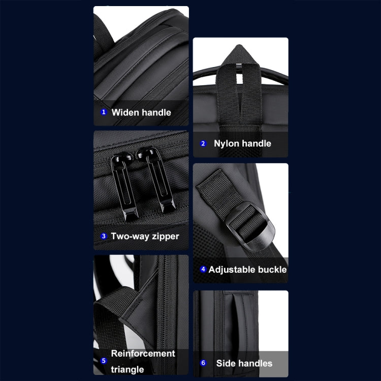 Expandable Business Waterproof Laptop Backpack With USB Port(Black) - HoMEdemic™ 