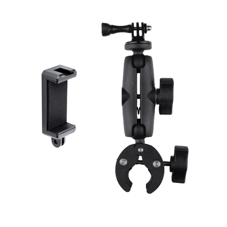 Extended Version 360 Rotation Adjustable Clamp Plier Base Holder with Phone Clamp (Black) - HoMEdemic™ 