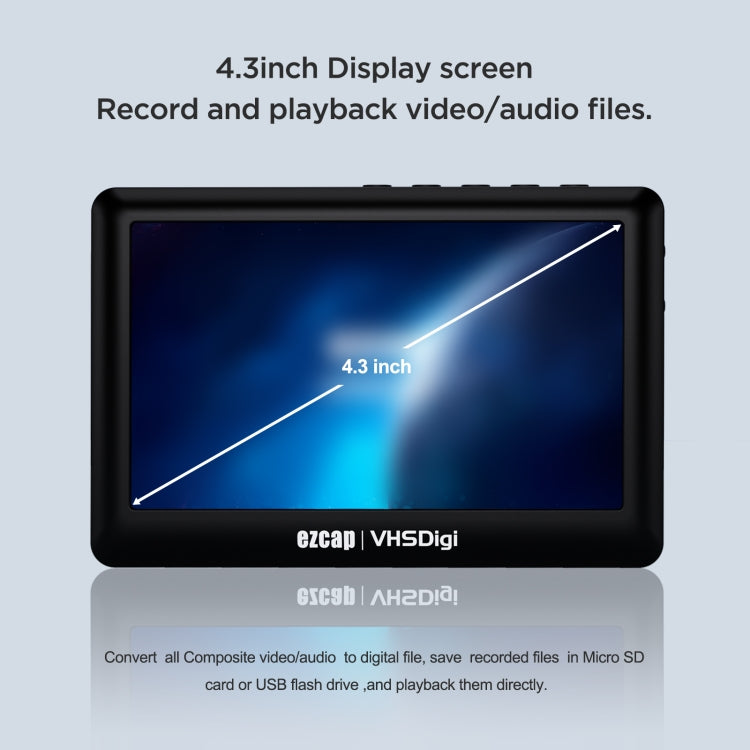 Ezcap 180 VHSDigi 4.3 inch Screen Video Capture Recording Box(Black) - HoMEdemic™ 