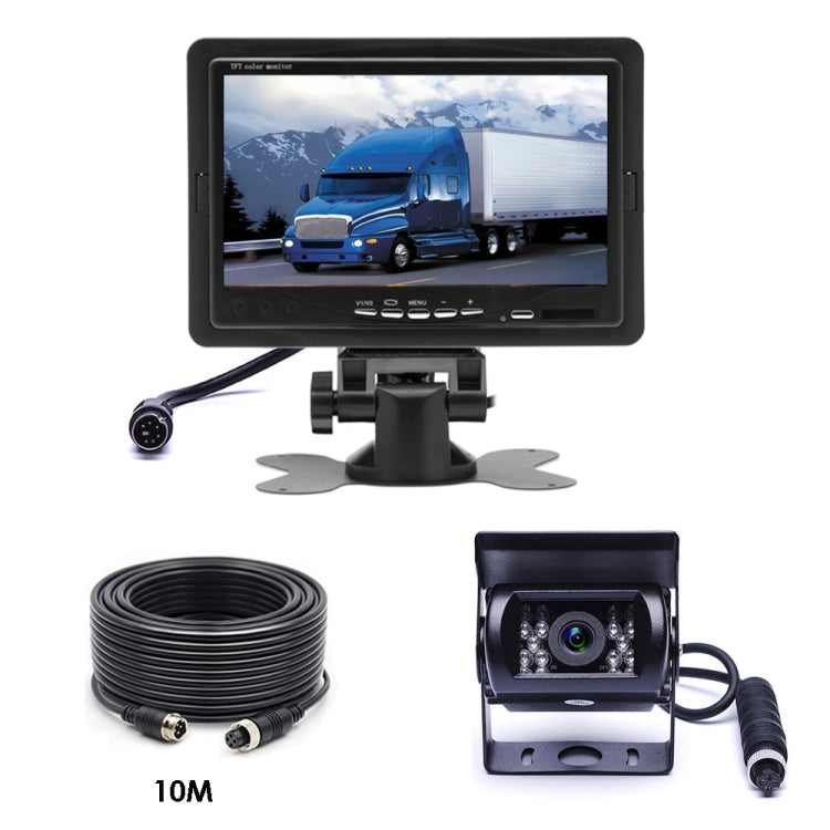 F0505 7 inch HD Car 18 IR LEDs Backup Camera Rearview Mirror Monitor, with 10m Cable, Single Camera - HoMEdemic™ 