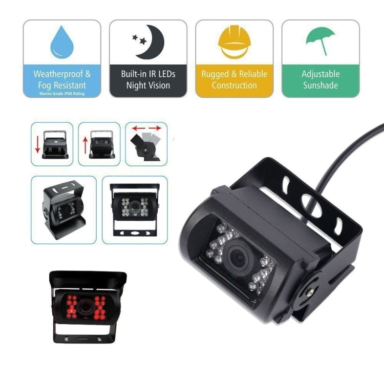 F0505 7 inch HD Car 18 IR LEDs Backup Camera Rearview Mirror Monitor, with 10m Cable, Single Camera - HoMEdemic™ 