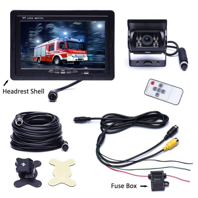 F0505 7 inch HD Car 18 IR LEDs Backup Camera Rearview Mirror Monitor, with 10m Cable, Single Camera - HoMEdemic™ 