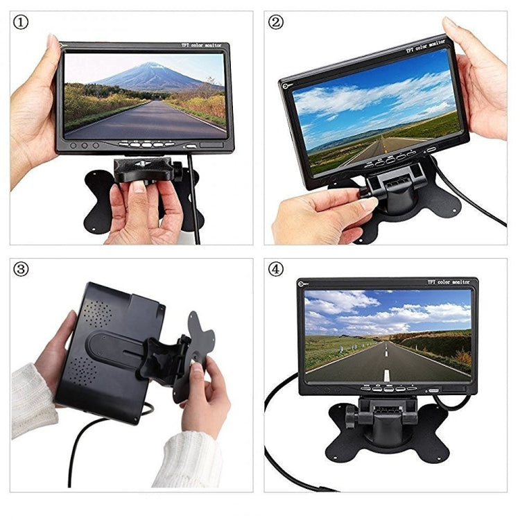 F0505 7 inch HD Car 18 IR LEDs Backup Camera Rearview Mirror Monitor, with 10m Cable, Single Camera - HoMEdemic™ 