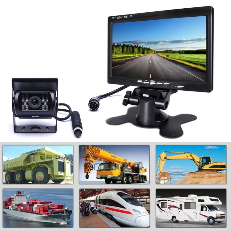 F0505 7 inch HD Car 18 IR LEDs Backup Camera Rearview Mirror Monitor, with 10m Cable, Single Camera - HoMEdemic™ 