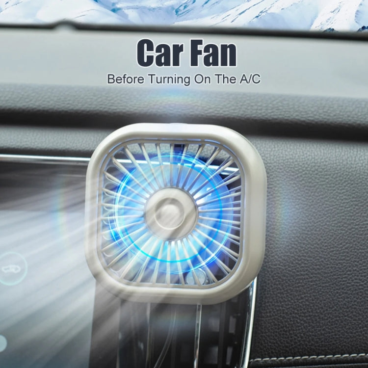F11 Car USB Colorful Gradient Light Cooling Fan Automotive Interior, Color: Khaki - HoMEdemic™ 