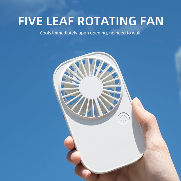 F11 Portable Rechargeable Hanging Neck Fan Cooling Handheld Fan 3 Speeds Desk Fan(White) - HoMEdemic™ 