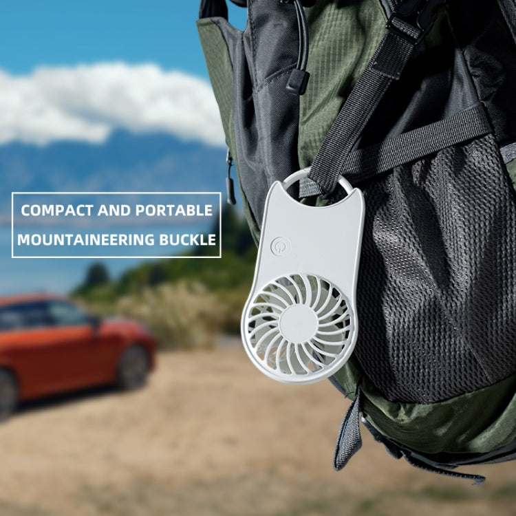 F12 3 Wind Speed Outdoor Summer Cooling Fan Hanging Buckle Mini Handheld Fan(Pink) - HoMEdemic™ 