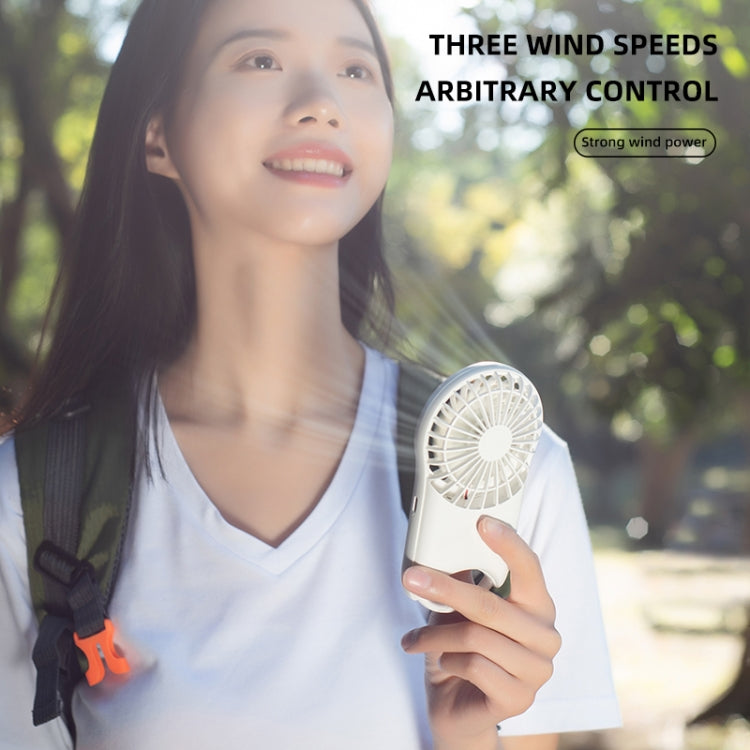 F12 3 Wind Speed Outdoor Summer Cooling Fan Hanging Buckle Mini Handheld Fan(Pink) - HoMEdemic™ 