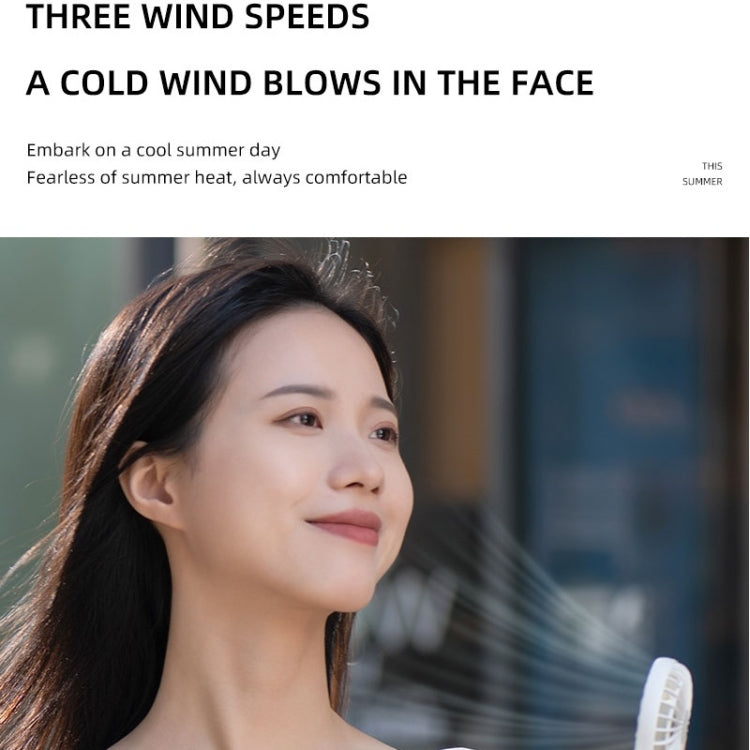 F12 3 Wind Speed Outdoor Summer Cooling Fan Hanging Buckle Mini Handheld Fan(Pink) - HoMEdemic™ 