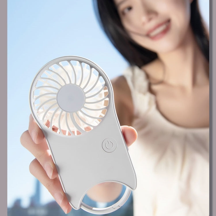 F12 3 Wind Speed Outdoor Summer Cooling Fan Hanging Buckle Mini Handheld Fan(Pink) - HoMEdemic™ 
