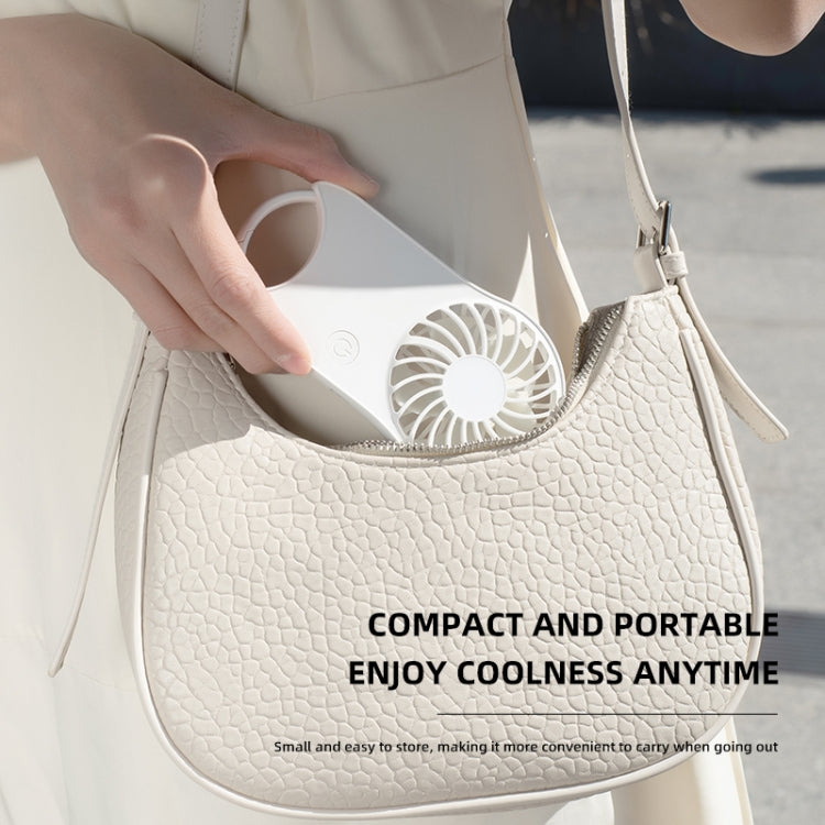 F12 3 Wind Speed Outdoor Summer Cooling Fan Hanging Buckle Mini Handheld Fan(White) - HoMEdemic™ 