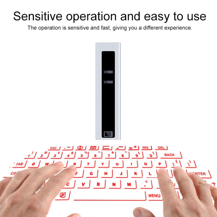 F2 Portable Lipstick Laser Virtual Laser Projection Mouse And Keyboard(Silver) - HoMEdemic™ 