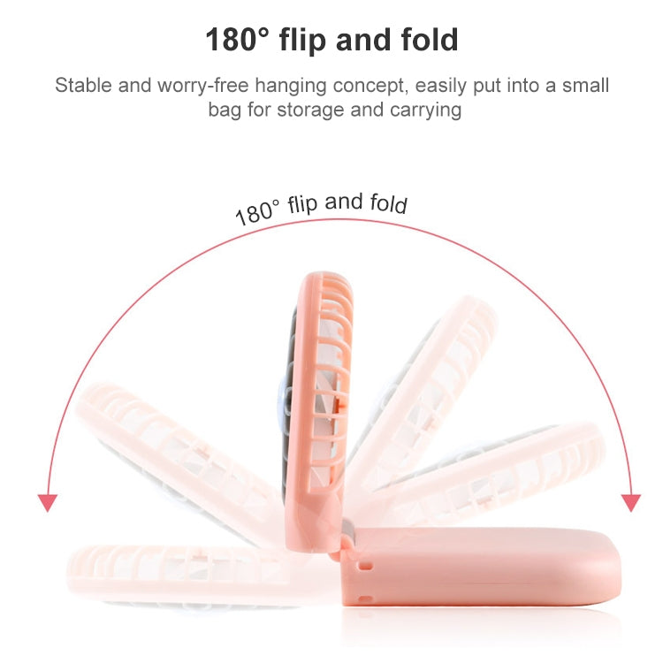 F20 Electroplating Handheld Fan Portable Desktop Folding Mute USB Hanging Neck Fan, F20 (Pink), F20 (Green), F20 (Blue), F20 (White) - HoMEdemic™ 