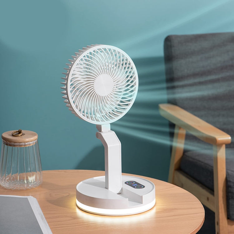 F200 Foldable Remote Control Wall-mounted Fan LED Light Desktop Rotating Fan, Color: Regular Model - HoMEdemic™ 