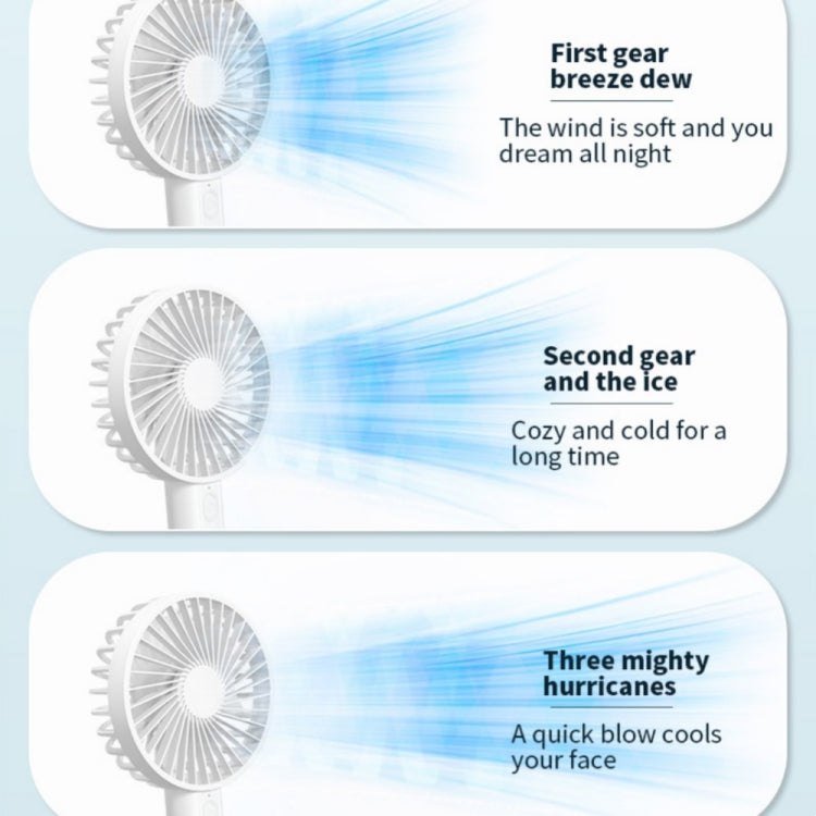 F35 With Hanging Hole Rechargeable Cooling Fan Powerful Handheld Fan 1200mAh Desk Fan(White) - HoMEdemic™ 
