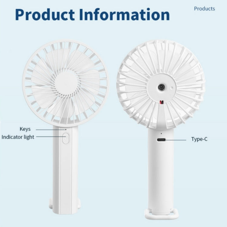 F35 With Hanging Hole Rechargeable Cooling Fan Powerful Handheld Fan 1200mAh Desk Fan(White) - HoMEdemic™ 