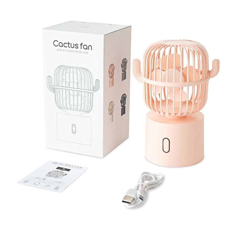 F6 Cactus Portable Mini Fan USB Shaking Head Handheld Desk Electric Fan - HoMEdemic™ 