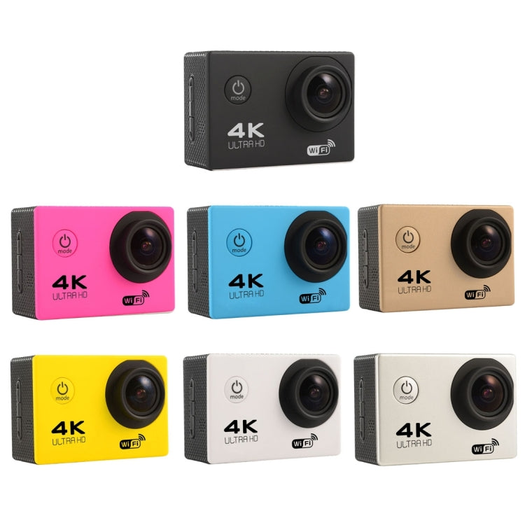 F60 2.0 inch Screen 170 Degrees Wide Angle WiFi Sport Action Camera Camcorder with Waterproof Housing Case, Support 64GB Micro SD Card, F60 (Yellow), F60 (White), F60 (Silver), F60 (Magenta), F60 (Blue), F60 (Gold), F60 (Black) - HoMEdemic™ 